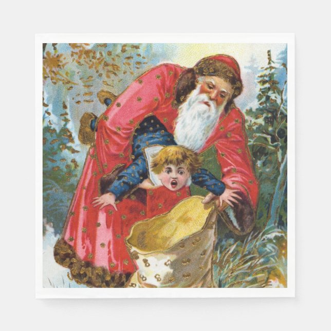 Servilleta De Papel Malos Navidades de Santa (Anverso)