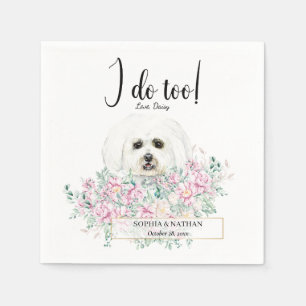 Servilleta De Papel Maltese Dog Wedding Cocktail Napkins