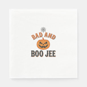Servilleta De Papel Malvado y Boo Jee Calabaza Gráfica de Halloween_1