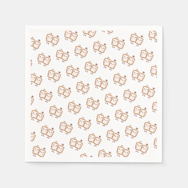 Servilleta De Papel Malvavisco Kawaii S'mores (Anverso)