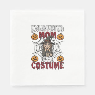 Servilleta De Papel Mamá Agotada Es Disfraz Bruja Halloween Café Calab