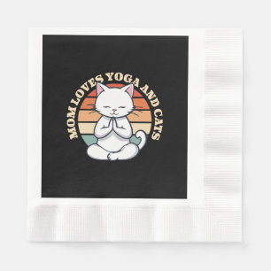 Servilleta De Papel Mamá Ama Gatos y Yoga
