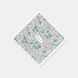 Servilleta De Papel Mamá azul de humor divertido