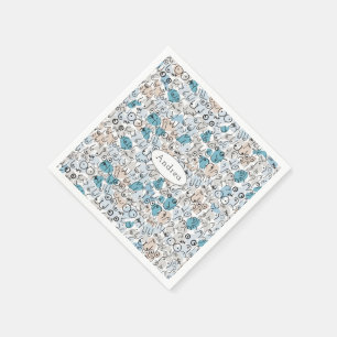 Servilleta De Papel Mamá azul de humor divertido