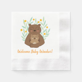 Servilleta De Papel Mama Bear and Baby Personalizado Ducha