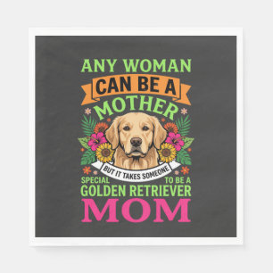 Servilleta De Papel Mamá de Golden Retriever Floral Amante de los Perr
