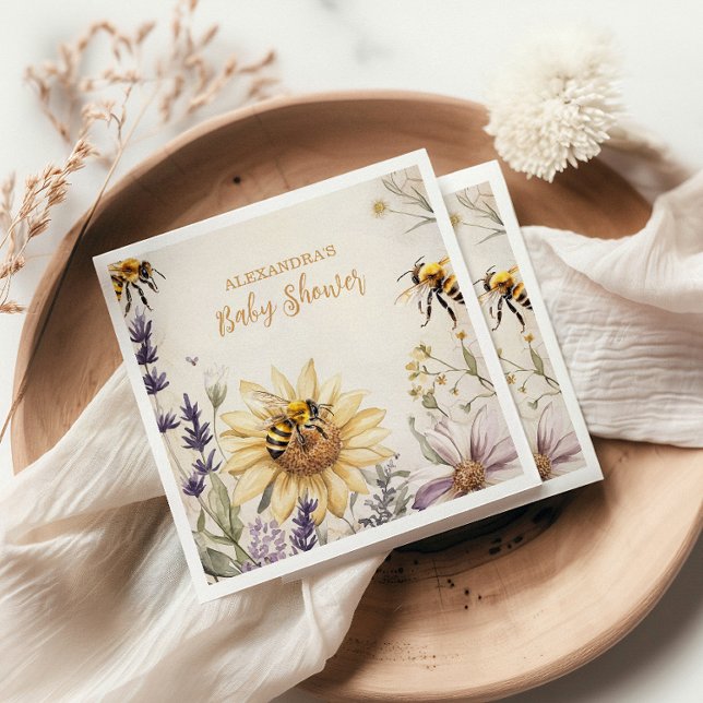 Servilleta De Papel Mamá de la cosecha para ser Baby Shower floral ama (Subido por el creador)