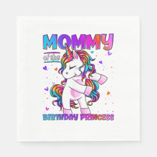 Servilleta De Papel Mamá de la niña princesa de cumpleaños haciendo fl