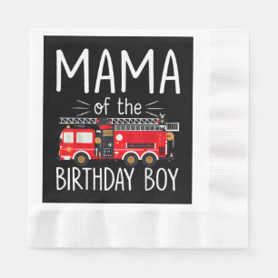 Servilleta De Papel Mamá del niño cumpleaños bombero camión bombero Fa