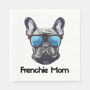 Servilleta De Papel Mamá Frenchie divertida amante de perros Bulldog f