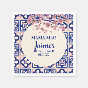 Servilleta De Papel Mama Mia Baby Shower Flor de Cerezo