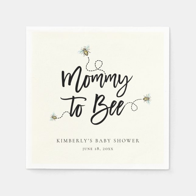 Servilleta De Papel Mamá Para Adquirir Baby Shower (Anverso)