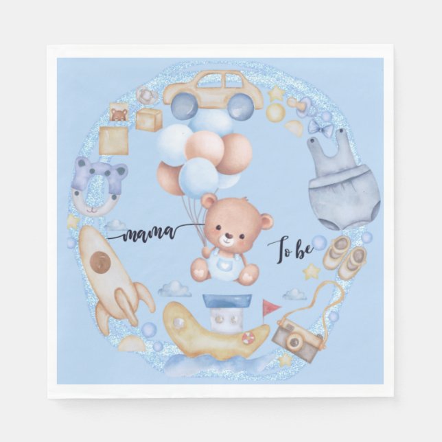 Servilleta De Papel Mamá para ser azul (Anverso)