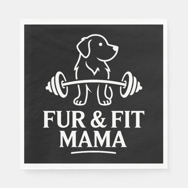 Servilleta De Papel Mamá Perro Fur & Fit (Anverso)