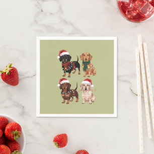 Servilleta De Papel Mamá Perro Navidad Dachshund Amante Regalo Navidad