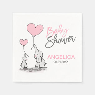 Servilleta De Papel Mamá personalizada y Baby Shower del elefante