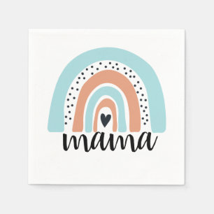 Servilleta De Papel Mama Rainbow Blue Peach