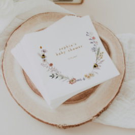 Servilleta De Papel Mama to Bee Wildflower Baby Shower