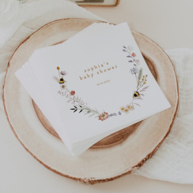 Servilleta De Papel Mama to Bee Wildflower Baby Shower (Subido por el creador)