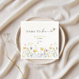 Servilleta De Papel Mama to Bee Wildflower Rustic Garden Baby Shower