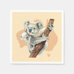 Servilleta De Papel Mamá y bebé de Koala