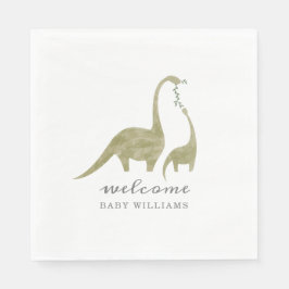 Servilleta De Papel Mamá y bebé Dinosaurio Neutral Baby Shower