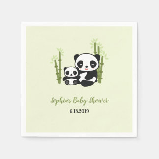 Servilleta De Papel Mamá y bebé Panda osos Napkin Baby Shower