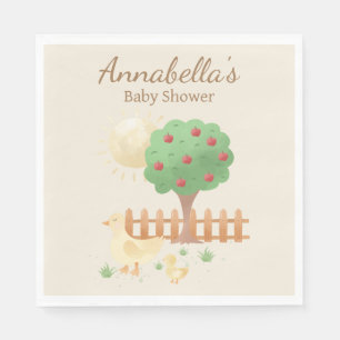 Servilleta De Papel Mamá y el bebé pato cortos Baby Shower
