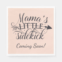 Mamas Little Sidekick Baby Shower Napkins