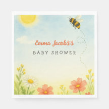 Mami To Bee Género Neutral Baby Shower Napkins
