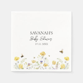 Servilleta De Papel Mami to Bee Wildflower Baby Shower