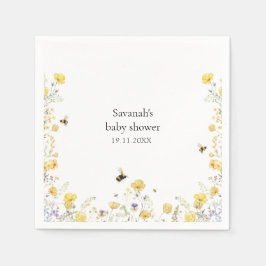 Servilleta De Papel Mami to Bee Wildflower Baby Shower