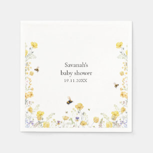 Servilleta De Papel Mami to Bee Wildflower Baby Shower