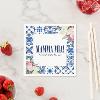 Servilleta De Papel Mamma Mia Blue Floral