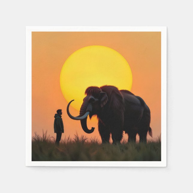 Servilleta De Papel Mamut Wooly y Man (Anverso)