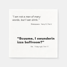 Servilleta De Papel Man of Many Words cocktail napkin