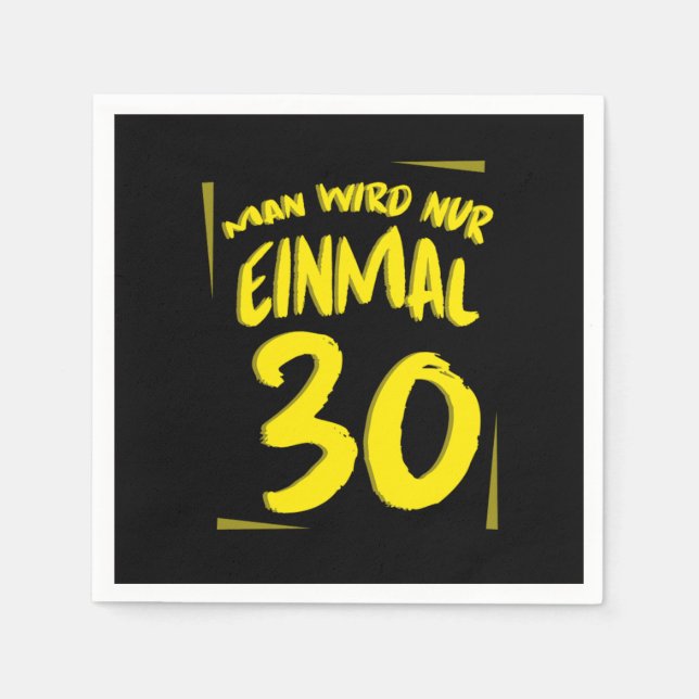 Servilleta De Papel Man Wird Nur Einmal 1990 30 º regalo de cumpleaños (Anverso)