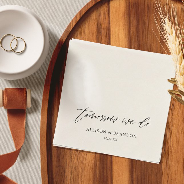 Servilleta De Papel Mañana Hacemos Cena De Ensayos Personalizados (Subido por el creador)