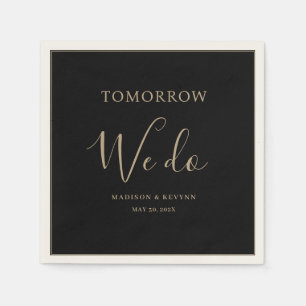 Servilleta De Papel Mañana hacemos minimalista y chic Boda