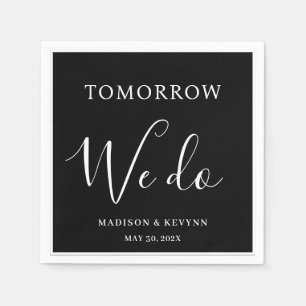Servilleta De Papel Mañana hacemos mínimo y Moda Boda Napkins