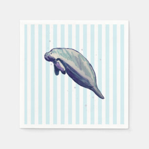 Servilleta De Papel Manatee Painting Splashing