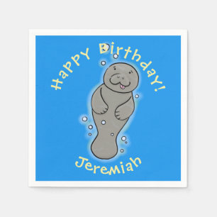 Servilleta De Papel Manatón de bebé con ilustracion de burbujas