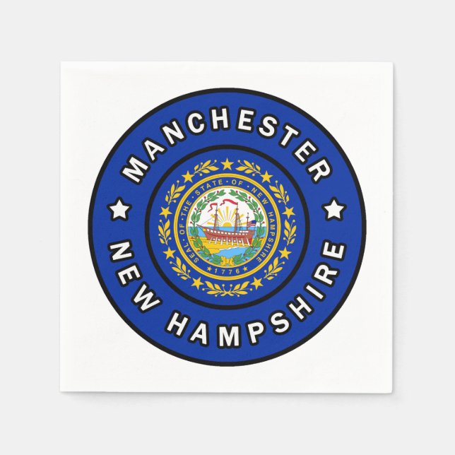 Servilleta De Papel Manchester New Hampshire (Anverso)