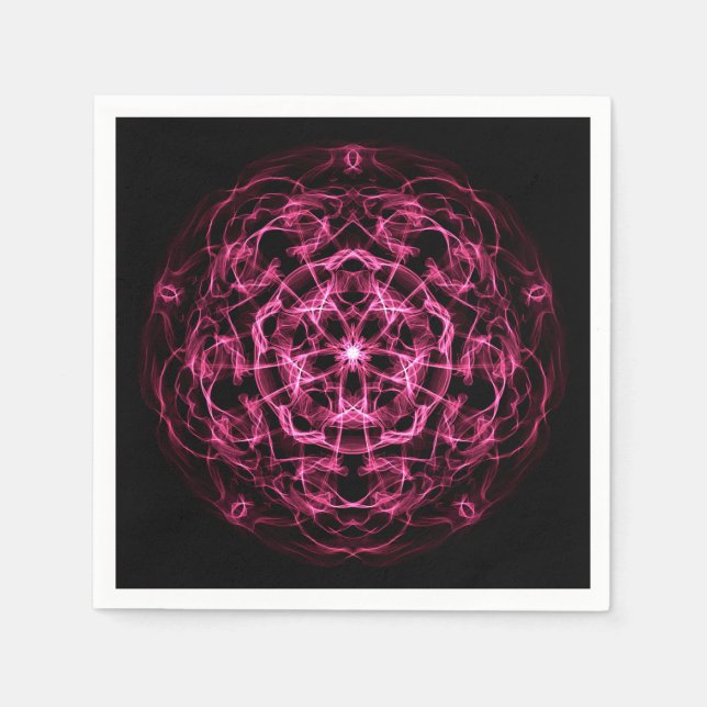 Servilleta De Papel Mandala abstracta de galaxia. (Anverso)