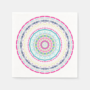 Servilleta De Papel mandala colorida