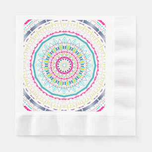 Servilleta De Papel mandala colorido