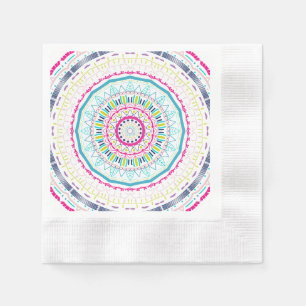 Servilleta De Papel mandala colorido