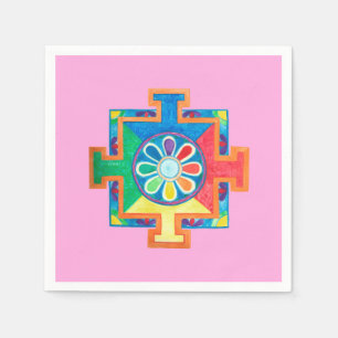 Servilleta De Papel Mandala de la creación acuarela