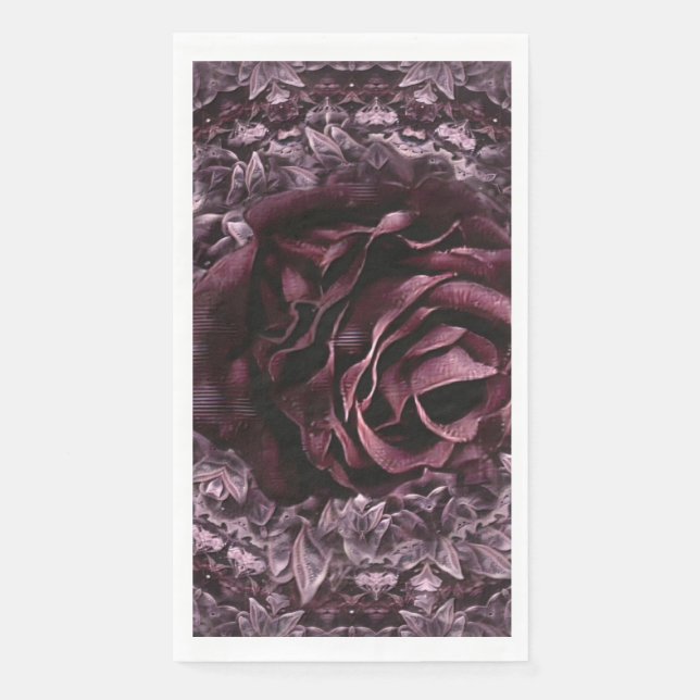 Servilleta De Papel Mandala de rosa  (Anverso)