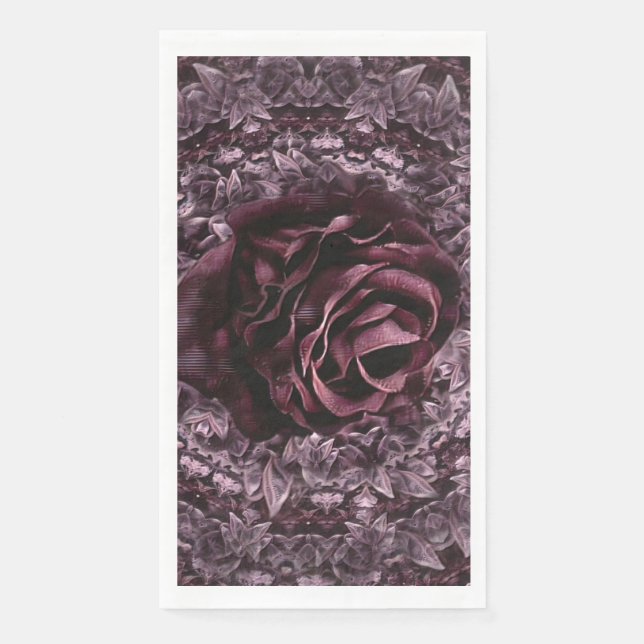 Servilleta De Papel Mandala de rosa  (Anverso)